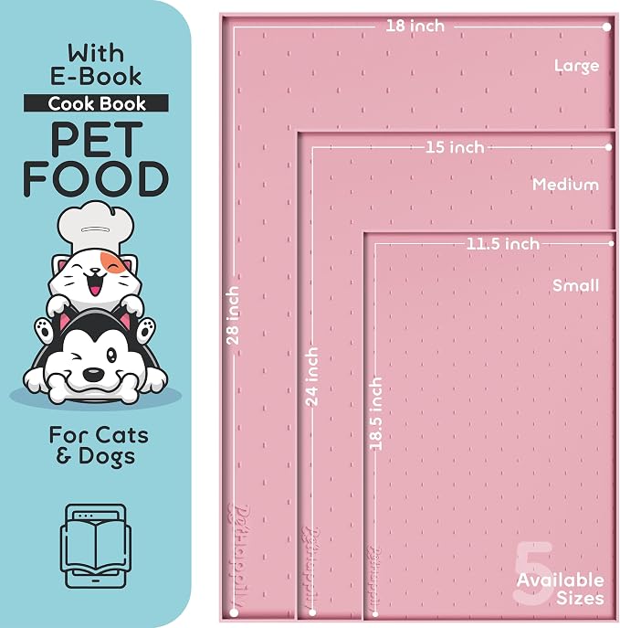 Dog Food Mat - 24x15 Raised Edges Dogs Mat - Image 2
