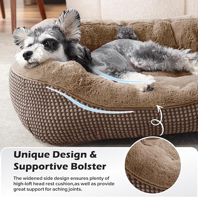 INVENHO Large Dog Beds Large Sized, Washable Orthopedic Warming Soft Sleeping - Image 4