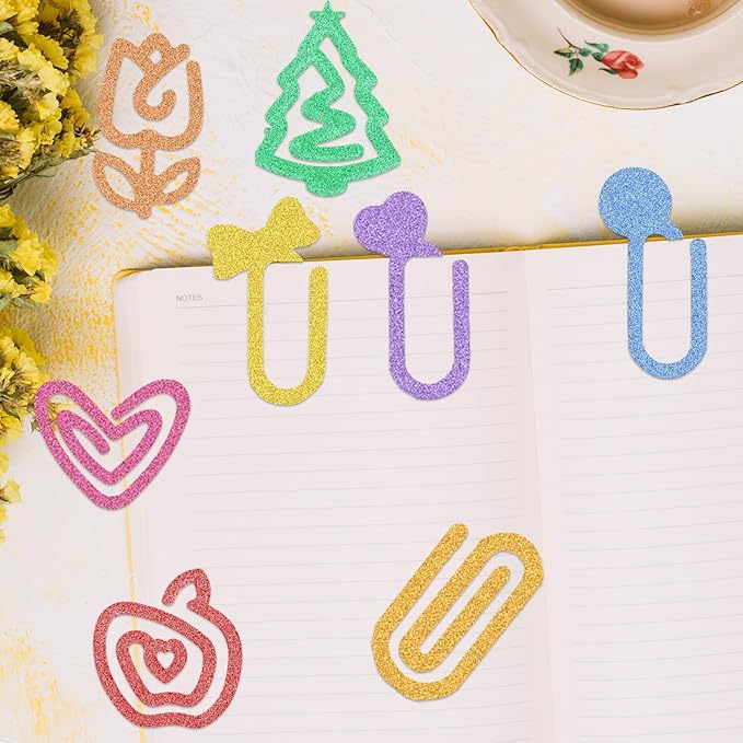 3pcs Paperclip Bookmarks Mold, Jumbo Paper Clips Bookmarks Silicone Mold with Multiple Style Epoxy Heart Resin Casting Mould Butterfly Making Supplies for DIY Crafts Book Lovers Gift