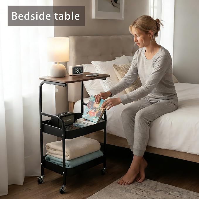 3-Tier Metal Rolling Utility Cart - Image 9