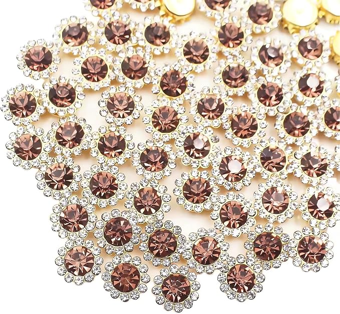 12mm 150pcs Light Purple Sew on Rhinestones, Crystals Glass Gems by Unknown
