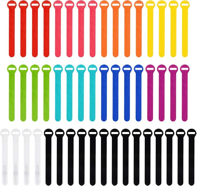 Self-Gripping Cable Ties by Wrap-It Storage, 5 Inch Straps – Reusable Hook and by Wrap-ItStorage