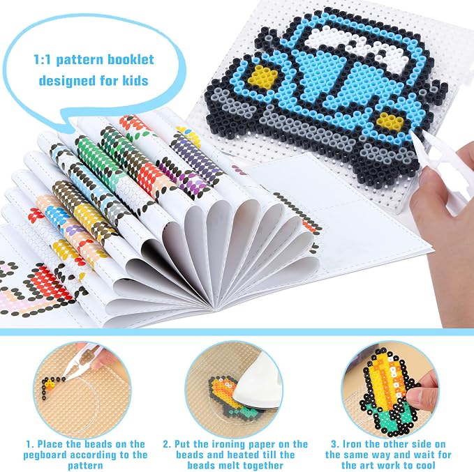 Fuse Beads Kit 24 Colors Melting Beads 21000 Pcs 5mm Beads - Image 3