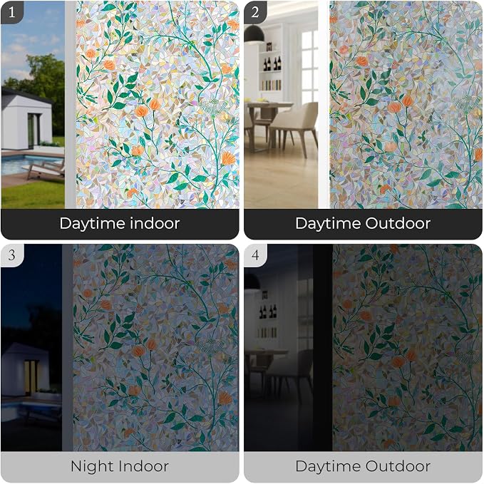 ADD.HERES Window Privacy Film, Stained Glass Decorative Static Cling, Removable - Image 6