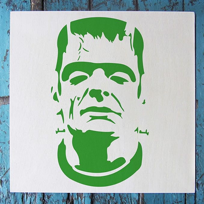Halloween Monsters 5 Pack Stencil Set, Pumpkin Stencils, Halloween Motifs, Includes Dracula, Frankenstein, Bride, Werewolf, Mummy, Each Measure 5.75 x 6