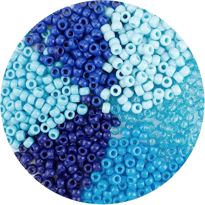 Pony Beads Bulk 1100 Pcs, Beads by anpiwshjo