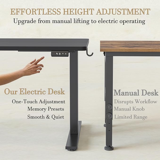 TIQLAB Electric Adjustable Sewing Table, Ergonomic Worktable - Image 4