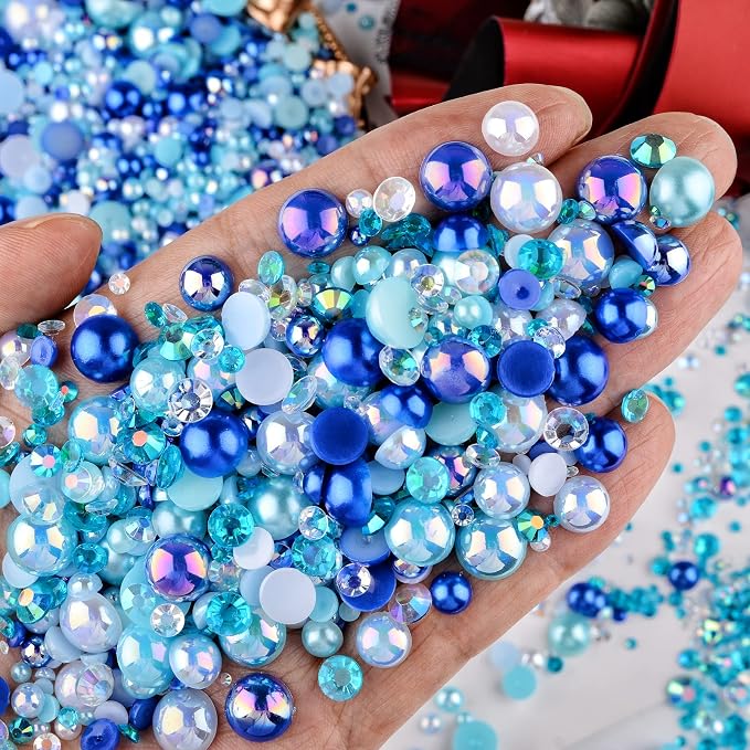 3900+ Pcs Rhinestones and Pearls Kit, 2-10mm Flatback Gems - Image 4