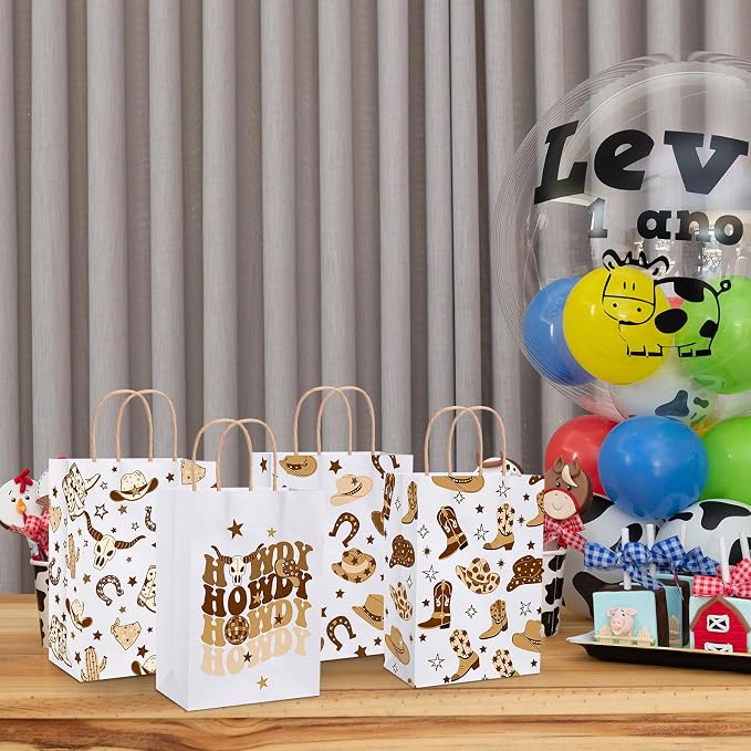 Gaillty 24 Pcs Cowboy Party Favor Bags Paper Western Gift Bags - Image 4