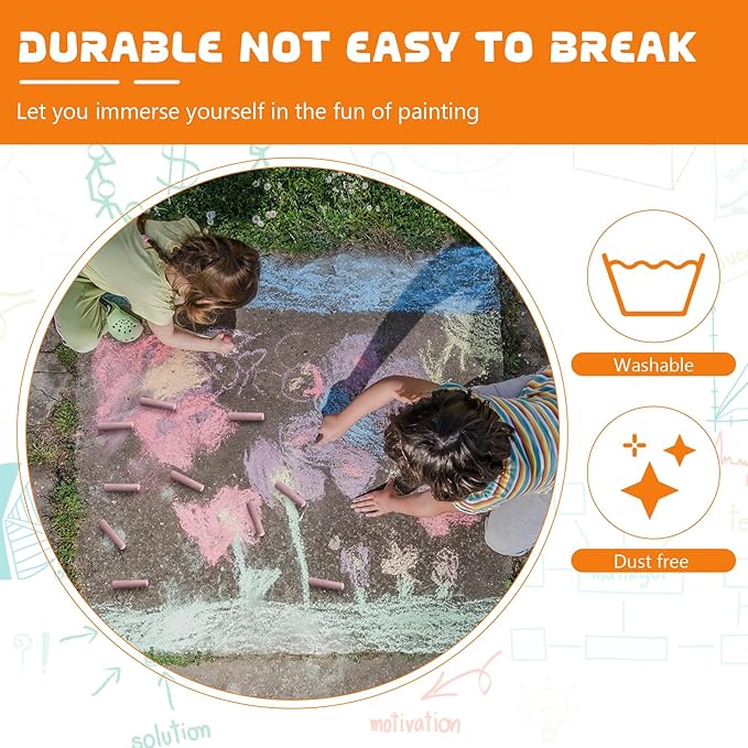 20 Pcs Sidewalk Chalks for Kids Non Toxic Jumbo Chalk for Party Gift Outdoor Art Classroom Play Painting (Camel)