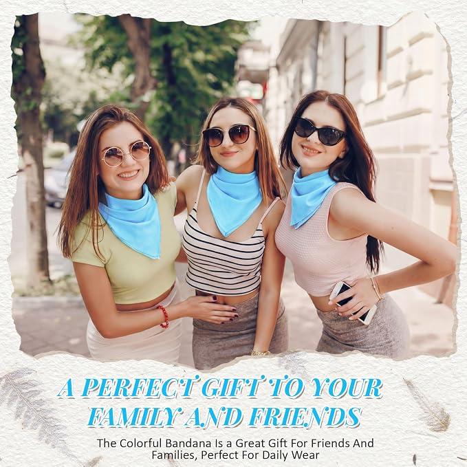 Suhine 100% Cotton Solid Bandanas Blank Bandanas Multifunctional Headband Scarf - Image 5