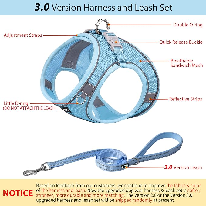 AIITLE No Pull Dog Harness and Leash Set, Step in Adjustable Dog Harness - Image 2