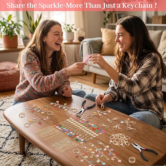 Lemosyu 383Pcs Keychain Making Kit Charms - Image 6