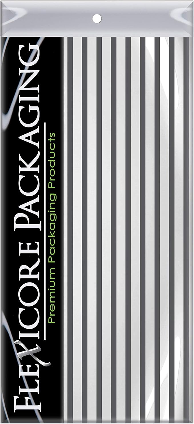 Flexicore Packaging Gray Pin Stripe Print Gift Wrap Tissue Paper Size: 15 Inch X 20 Inch | Count: 50 Sheets | Color: Gray Pin Stripe