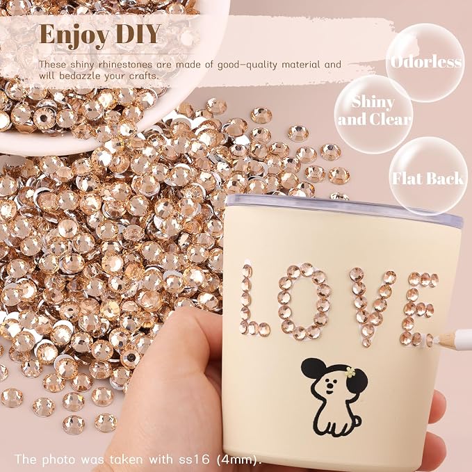 6000PCS 4mm Resin Rhinestones Bulk - Image 4