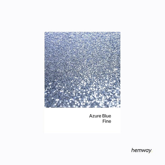 Hemway Polyurethane & Epoxy Resin Glitter 100g / 3.5oz Metallic Crystal Flake Additive for Flooring Jewelry Tumblers Glass Pigment - Fine (1/64" 0.015" 0.4mm) - Azure Blue