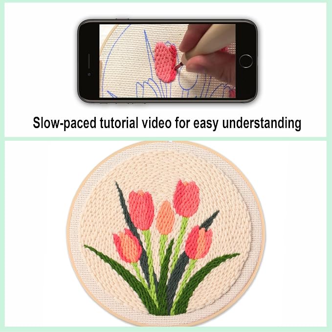 Myfelicity Punch Needle kit, Tulip Embroidery Kit - Image 2