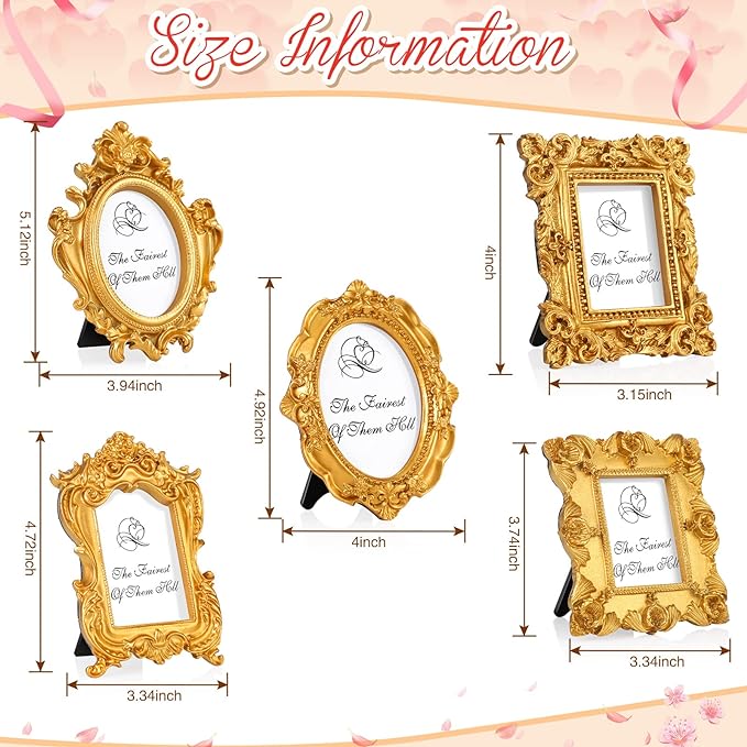Maitys 25 Pcs Mini Picture Vintage Frames - Image 3
