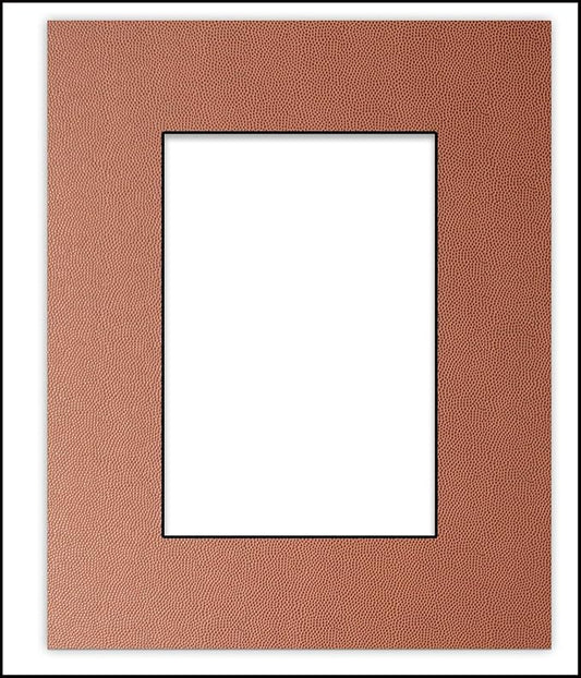 11x14 Mat Bevel Cut for 8.5x11 Photos - Acid Free Football Texture Precut Matboard With Backing Board and Crystal Clear, Self Seal Mat Bag - For Pictures, Framing - 4-ply Thickness