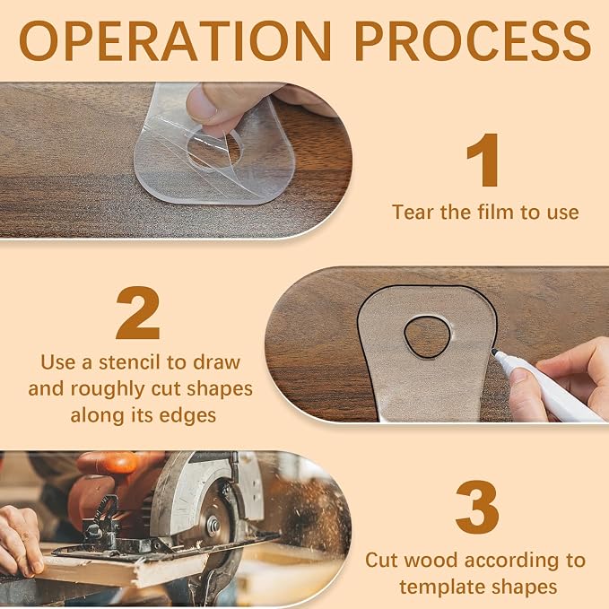 8PCS Router Templates for Woodworking 6 Acrylic Charcuterie Board Handle - Image 8