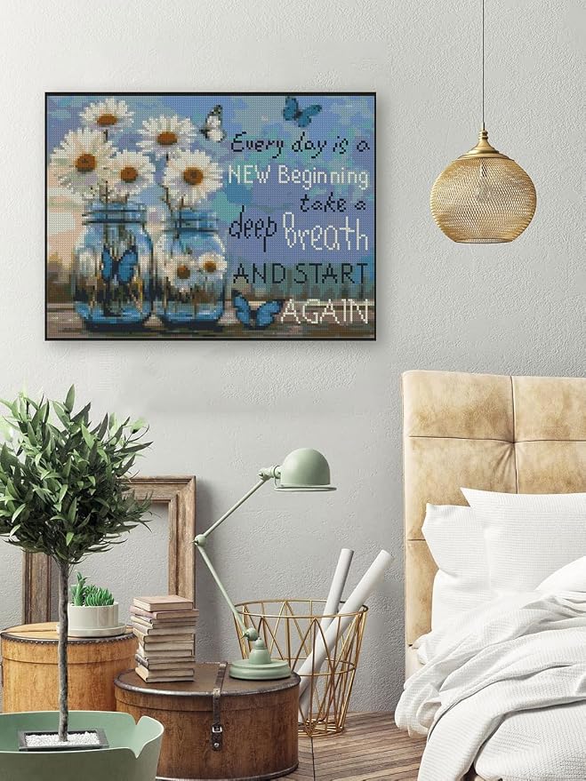 Flower Stamped Cross Stitch Kits Cross Stitch Patterns，Dimensions Cross Stitch - Image 5