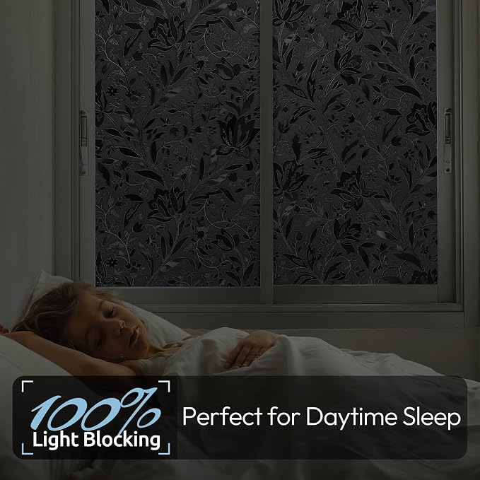 rabbitgoo Total Blackout Window Film, 23.6" x 118.1" | Sun Blocking Light - Image 2