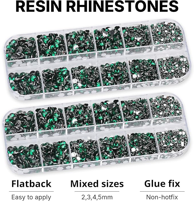 11000PCS Emerald Green Rhinestones - Image 3
