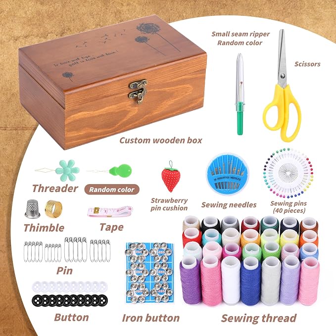 Basic Sewing Kit 196 Pcs Sewing Accessories and Supplies Sewing Repair Kits - Image 2