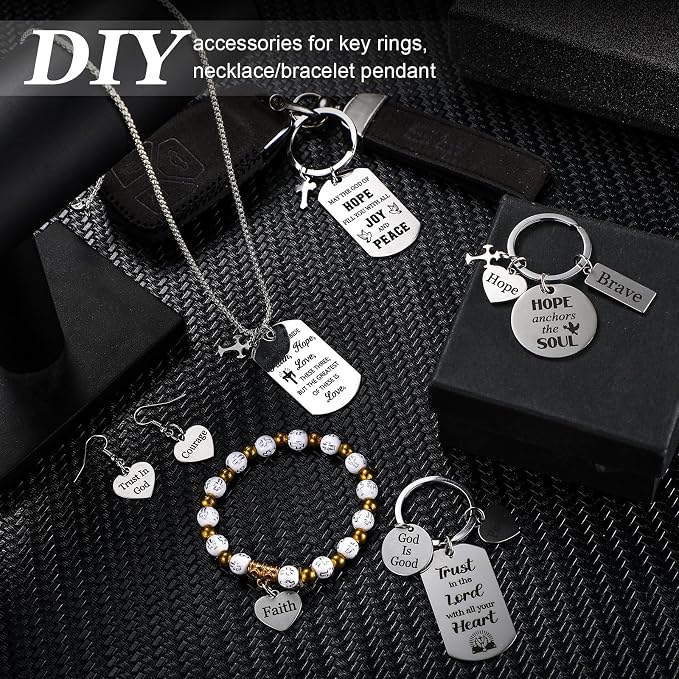 Trnayi 285 Pcs Inspirational Words Charms Bulk - Image 5