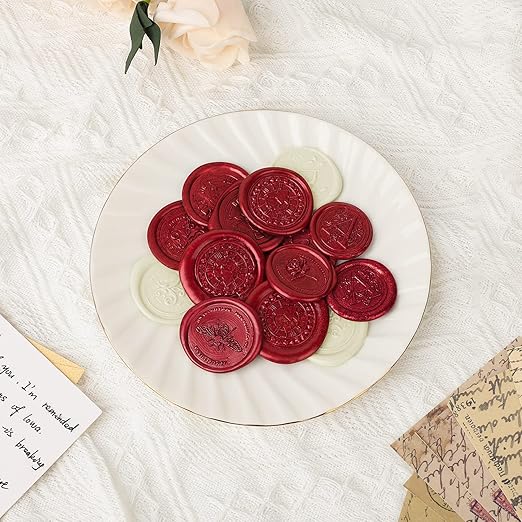 Gun Glue Sealing Wax Sticks for Wax Seal Stamp - Metallic Wine Red, Great for Wedding Invitations, Cards Envelopes, Snail Mails, Wine Packages, Christmas Gift Ideas, Pack of 10