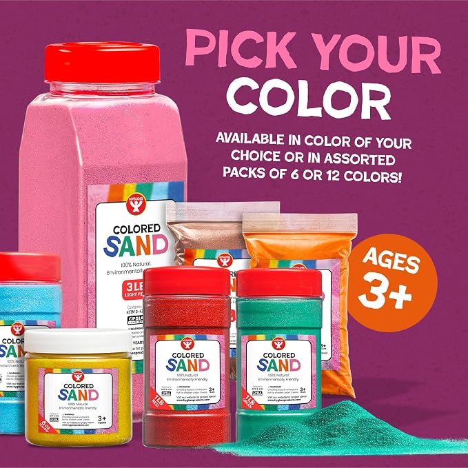Hygloss Colored Sand for Crafts – 3 lb Bottle - Image 3