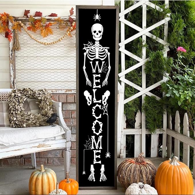 Halloween Stencils for Painting Large Skeleton Porch Stencils Ghost Boo Spooky Stencil for Porch Sign Door Mats Fabrics DIY Crafts Decor