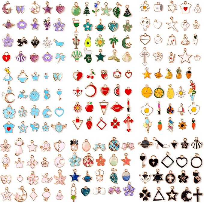 Crweety 460Pcs Charms for Jewelry Making, Pendants Earring Charms for Bracelets - Image 3
