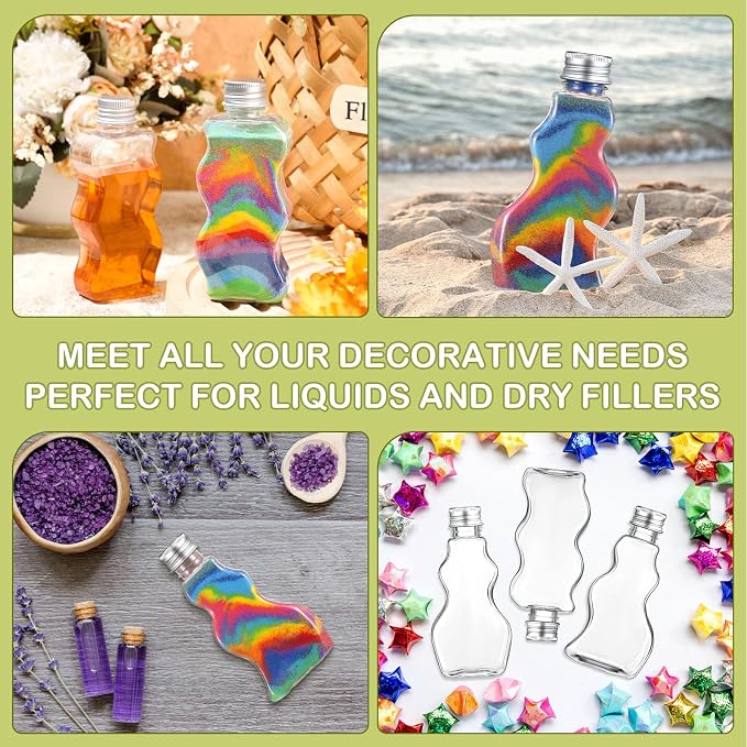 Mumufy 60 Pcs Plastic Sand Art Bottles - Image 7