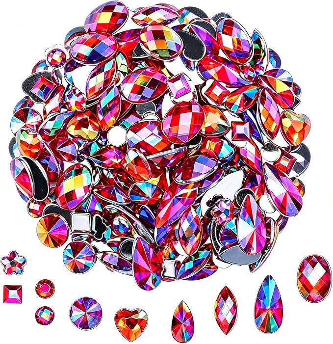 1000 Pcs Crystal AB Colorful Jewels Gems by KDCQAH