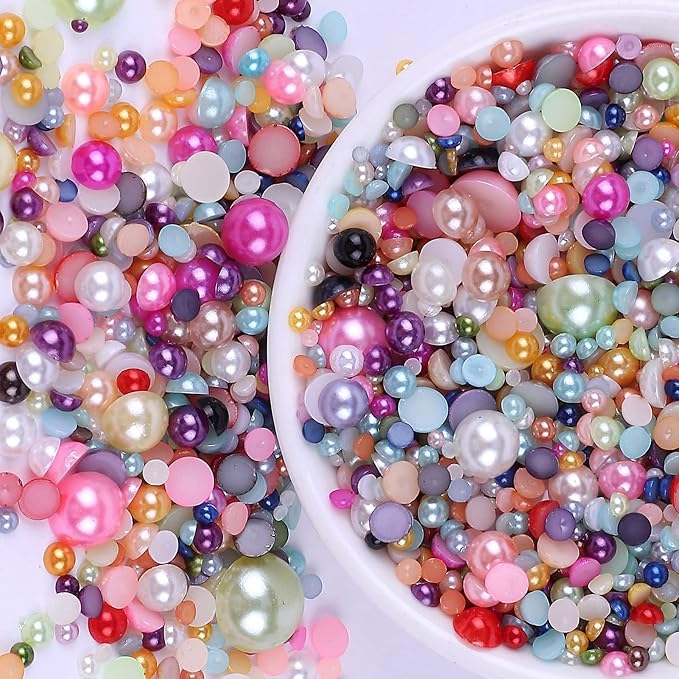 5600PCS Half Round Pearls Flatback Imitation Pearls - Image 3