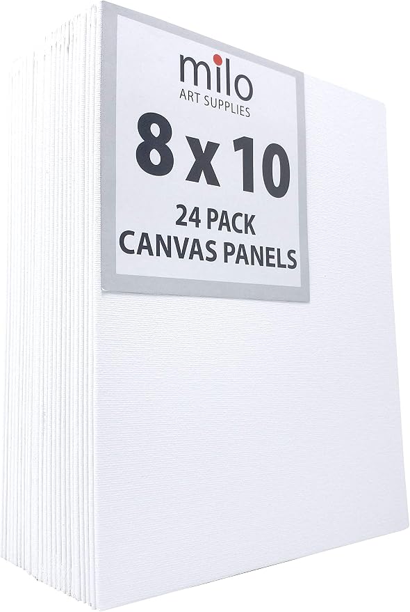 milo Canvas Flat Panel Boards for Painting, 8x10 inch, 24 Pack, Mixed Wet Media - Image 5