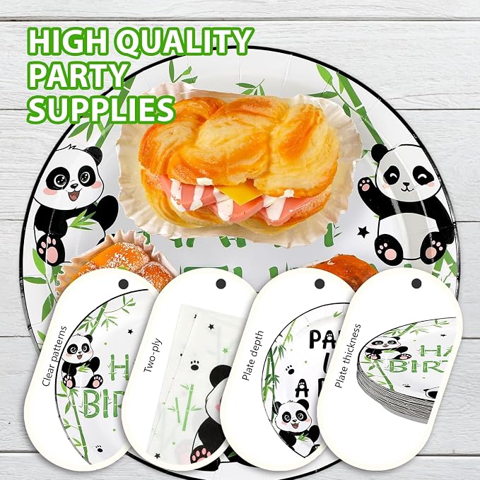 96 Pcs Panda Birthday Party Decorations - Image 6