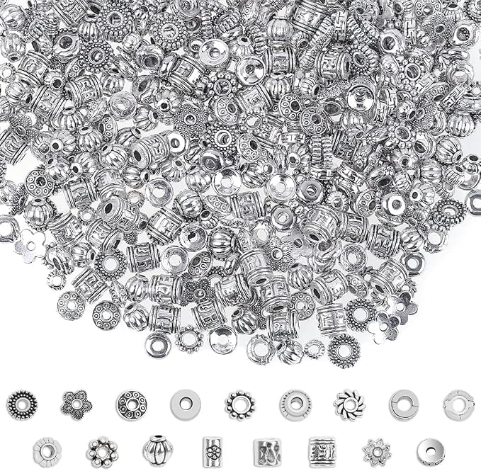 Cridoz Metal Spacer Beads for Making Bracelet, Jewelry Making and Findings by cridoz