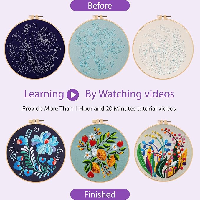 Uniartfy 3 Pack Embroidery Starter Kit - Image 4