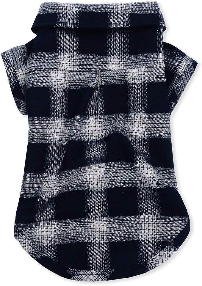 Koneseve Dog Shirt, Pet Plaid Polo Clothes Shirt T-Shirt, Sweater Bottoming - Image 2