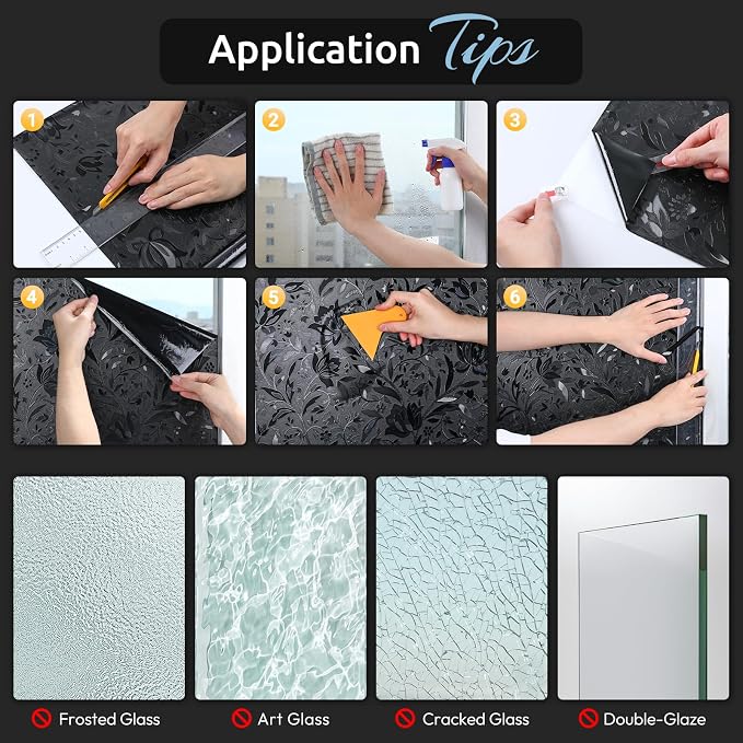 rabbitgoo Total Blackout Window Film, 17.5" x 118.1" | Sun Blocking Light - Image 9