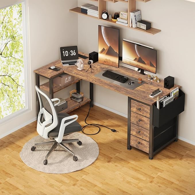 Lufeiya L Shaped Computer Desk - Image 2