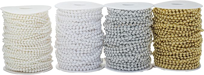 8mm Crafts Faux Pearl Beads Garland Pearl Bead Roll Strand of Pearls to - Image 5
