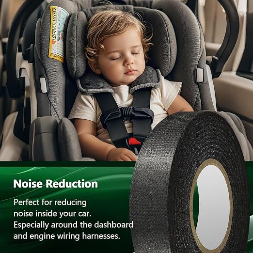 5 Rolls High Temp Wire Harness Tape – OEM-Grade Automotive Cloth Fabric Tape - Image 2