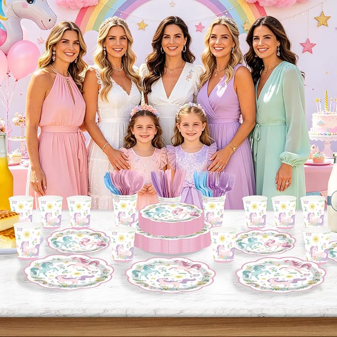 168 Pcs Magical Pastel Unicorn Decorations - Image 5