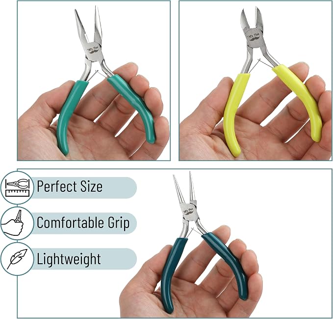 Mr. Pen- Pliers for Jewelry Making, 3 Pack, Chain Nose | Round Nose Pliers Set - Image 4