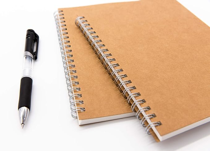 Soft Cover Spiral Notebook Journal 2-Pack, Blank Sketch Book Pad, Wirebound - Image 6