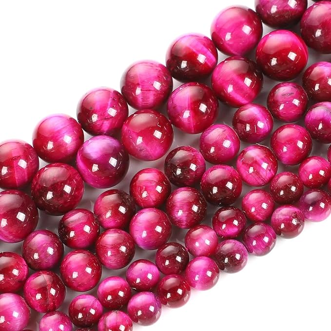 Zenkeeper 108Pcs Rose Tiger Eyes Spacer Loose Beads Bulk by Zenkeeper