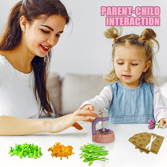 DIY Fabric Flower Bouquet Toy Set | Children's Handmade Materials Pack (Ages 3-9) | STEM Education Art Toy | Festival Creative Gift